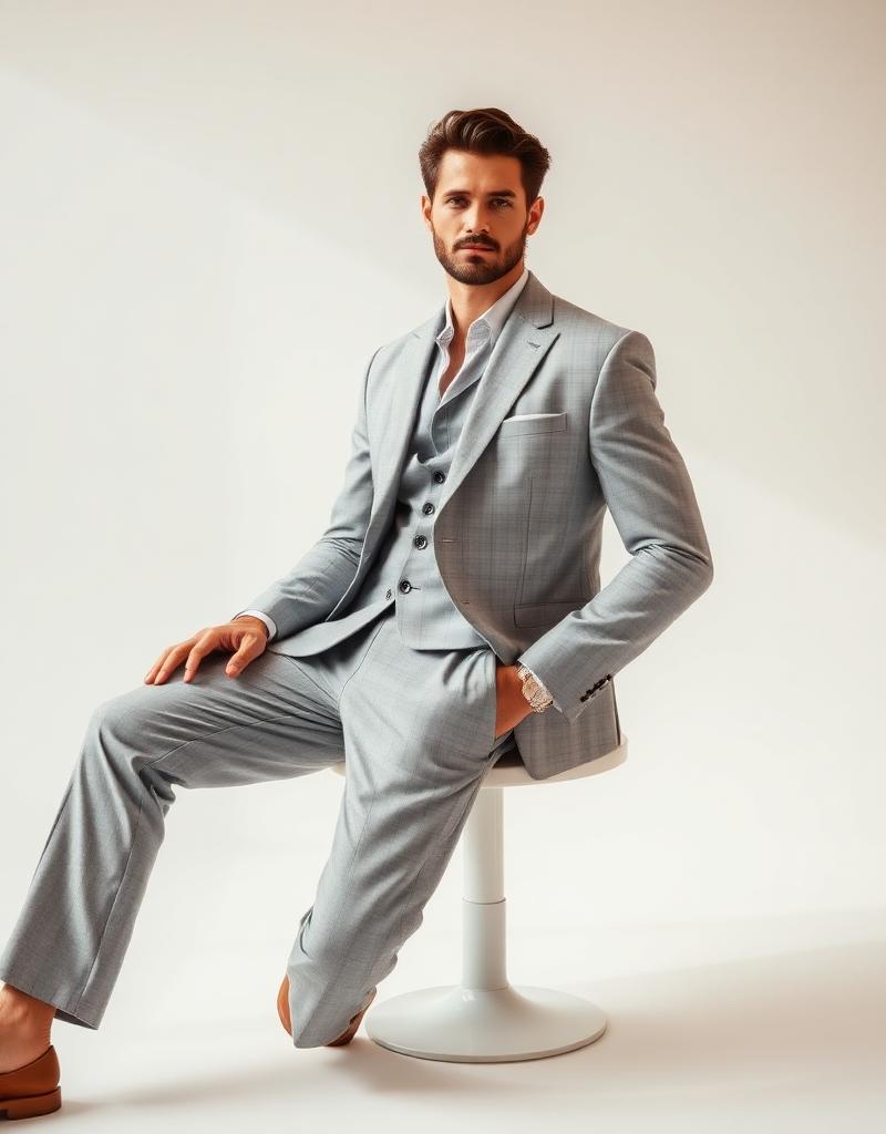 Light Grey Summer Suit